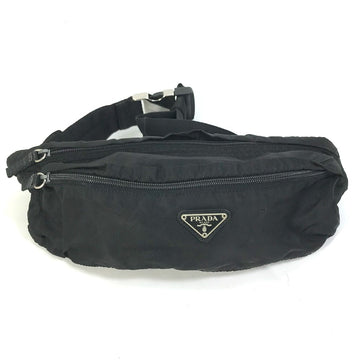 PRADA Sling bag Nylon black Triangle logo plate mens Used