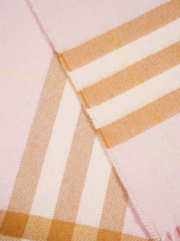 Burberry Giant Check Scarf Pink / Brown Cashmere
