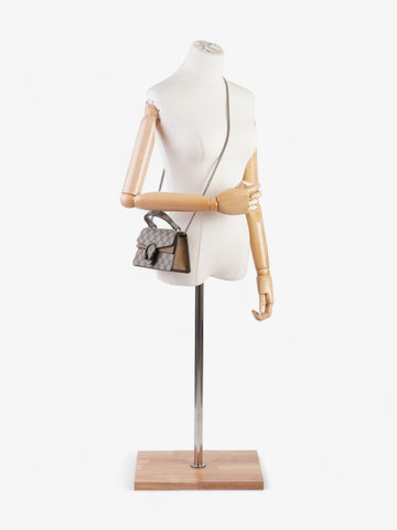 Gucci Mini Dionysus Top Handle Beige And Ebony CS Supreme Coated Canvas