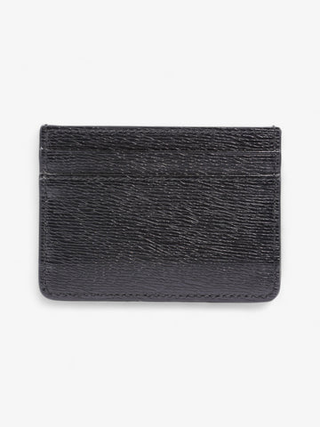 Gucci Logo Card Holder Black / Gold Leather