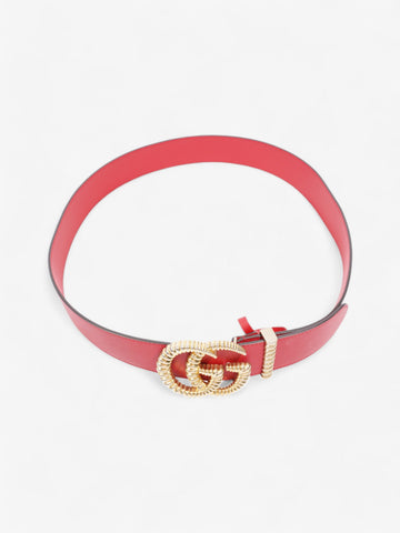 Gucci Torchon CS Marmont Belt Red / Gold Leather 90cm / 36"