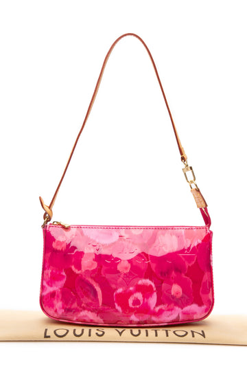 LOUIS VUITTON Vernis Ikat Rose Indien Pochette Accessories