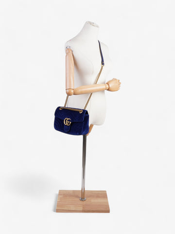 Gucci CS Marmont Midnight Blue Velvet Small