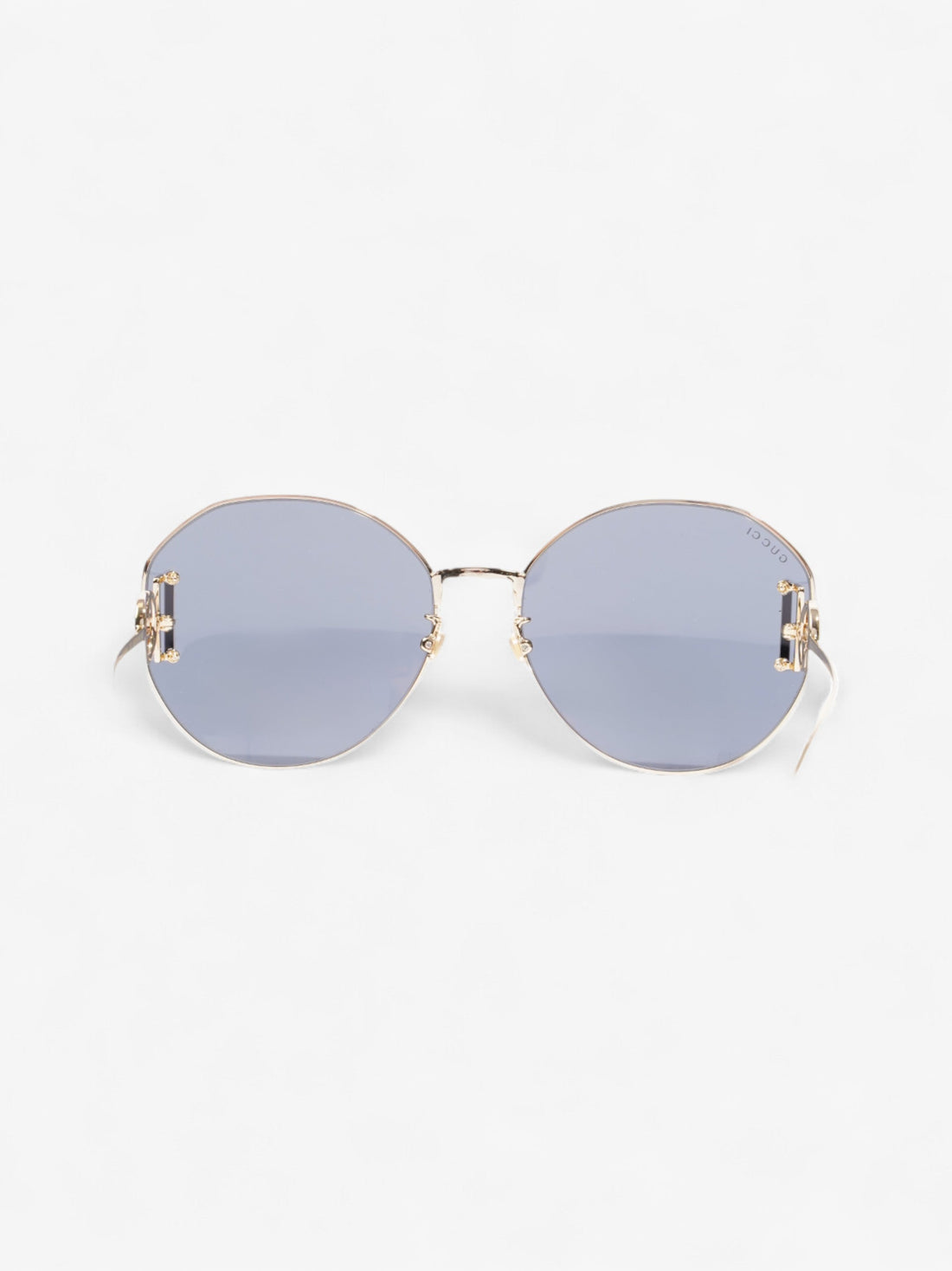 Gucci Interlocking G Sunglasses Gold / Black Acetate 140mm