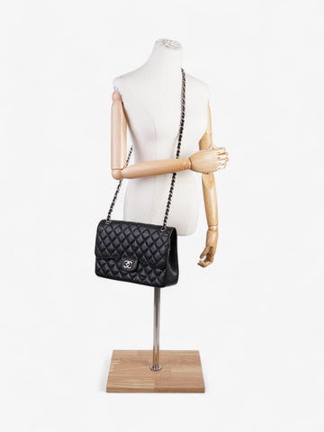 Chanel Classic Double Flap Black Caviar Leather Jumbo