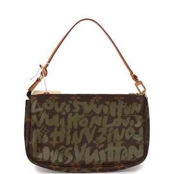 Louis Vuitton Vintage x Stephen Sprouse Pochette Accessories Khaki Graffiti Gold Hardware