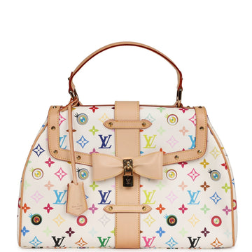 Louis Vuitton Vintage x Takashi Murakami Sac Retro GM White Multicolor Eye Love You Monogram Gold Hardware