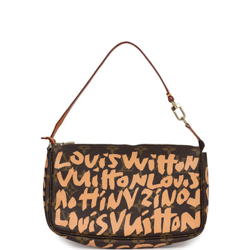 Louis Vuitton Vintage x Stephen Sprouse Pochette Accessories Peach Graffiti Gold Hardware