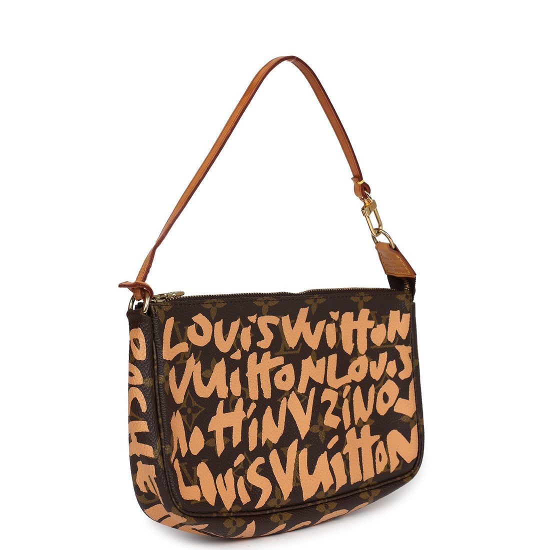 Louis Vuitton Vintage x Stephen Sprouse Pochette Accessories Peach Graffiti Gold Hardware