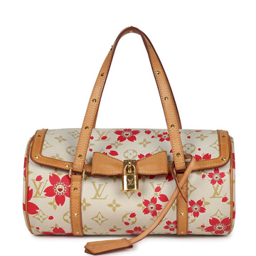 Louis Vuitton Vintage X Takashi Murakami Red Cherry Blossom Papillon Gold Hardware
