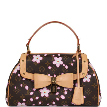 Louis Vuitton Vintage x Takashi Murakami Brown Monogram Cherry Blossom Sac Retro PM Gold Hardware