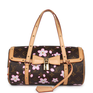 Louis Vuitton Vintage X Takashi Murakami Papillon Monogram Cherry Blossom Gold Hardware