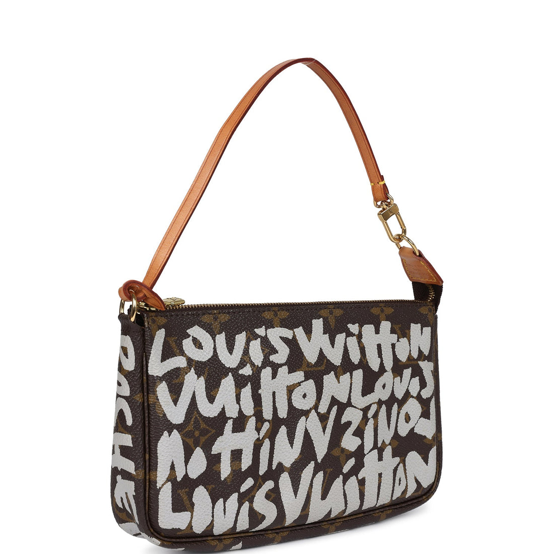 Louis Vuitton Vintage x Stephen Sprouse Pochette Accessories White Monogram Graffiti Gold Hardware