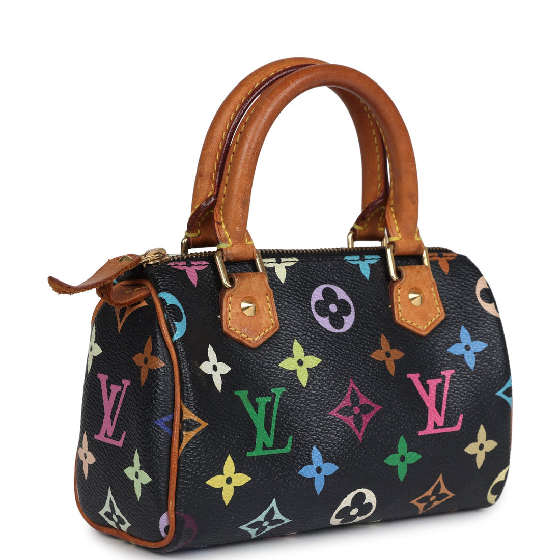 Louis Vuitton Vintage X Takashi Murakami Mini HL Speedy Black Monogram Multicolor Gold Hardware