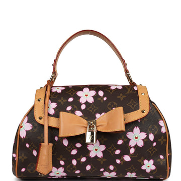 Louis Vuitton Vintage x Takashi Murakami Sac Retro PM Brown Monogram Cherry Blossom Gold Hardware