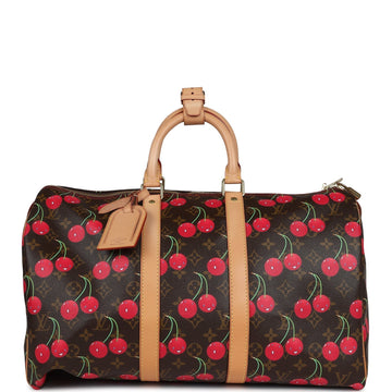 Louis Vuitton Vintage x Takashi Murakami Cerises Keepall 45 Monogram Cherry Gold Hardware