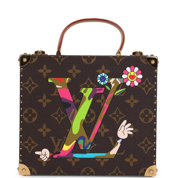 Louis Vuitton Vintage x Takashi Murakami Hands Jewelry Trunk Brown Multi Monogram Hands Brass Hardware