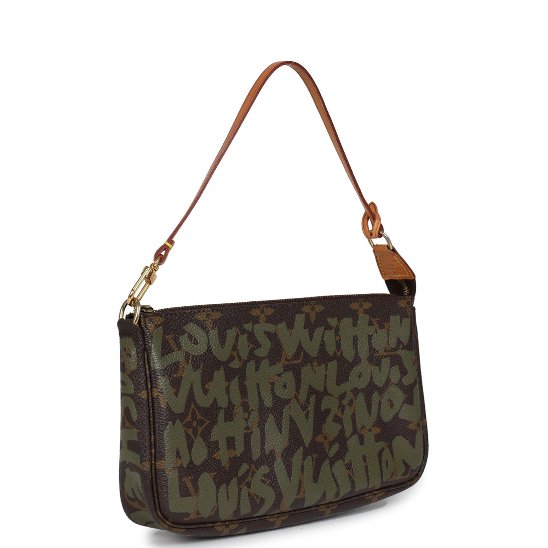 Louis Vuitton Vintage x Stephen Sprouse Pochette Accessories Khaki Graffiti Gold Hardware