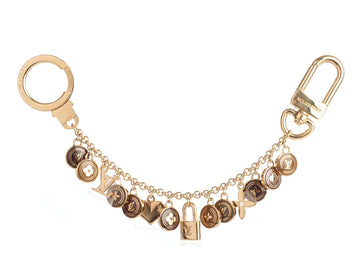 Louis Vuitton Brown Pastilles Gold Tone Chain Bag Charm / Key Holder