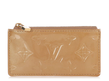 Louis Vuitton Beige Perle Vernis Key Pouch