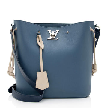 Louis Vuitton Calfskin Lockme Bucket Bag (SHF-ScNH8i)