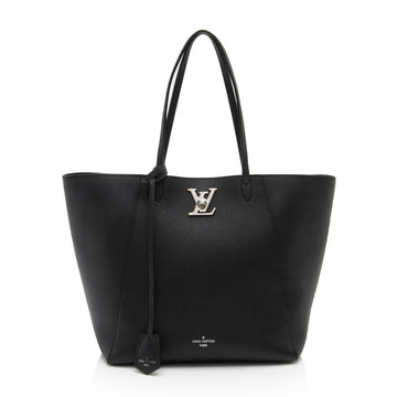 Louis Vuitton Calfskin Lockme Cabas Tote (SHF-7iUW7Z)