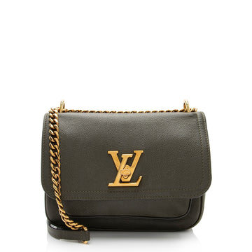 Louis Vuitton Calfskin Lockme Chain PM Shoulder Bag (SHF-eIRFVS)