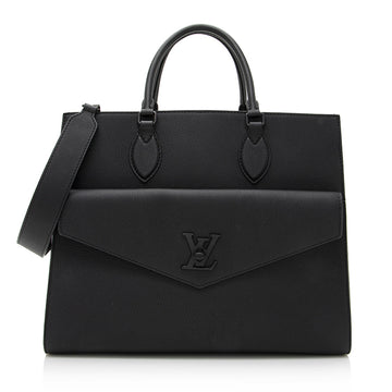 Louis Vuitton Calfskin Lockme Tote (SHF-21403)