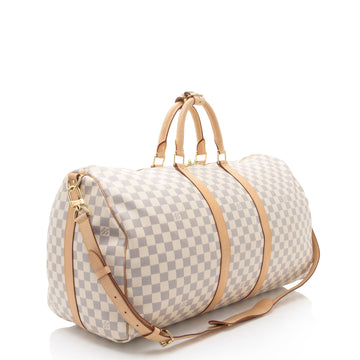 Louis Vuitton Damier Azur Keepall 55 Bandouliere Duffle