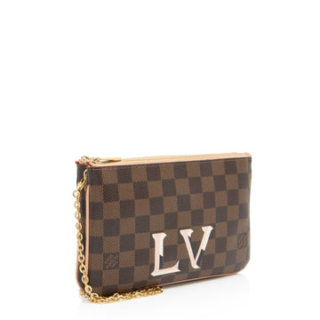 Louis Vuitton Damier Ebene Double Zip Pochette