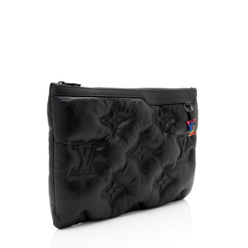 Louis Vuitton Giant Monogram Puffer Lambskin A4 Zip Pouch