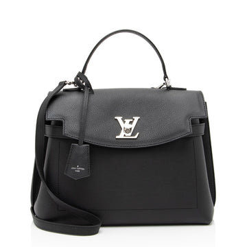 Louis Vuitton Grained Calfskin Lockme Ever MM Satchel (SHF-wlXBsa)