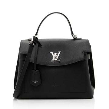 Louis Vuitton Grained Calfskin Lockme Ever MM Satchel (SHF-OiIBfz)