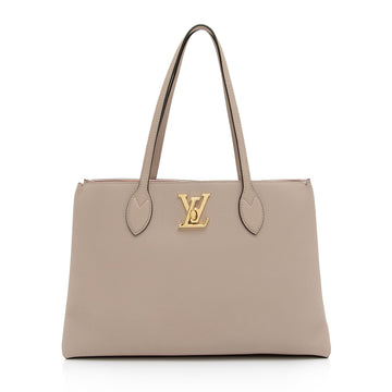 Louis Vuitton Grained Calfskin Lockme Shopper Tote (SHF-rjiNdJ)