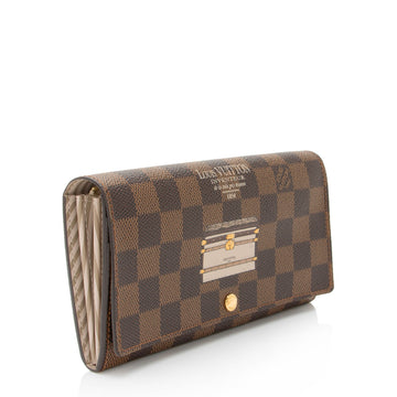 Louis Vuitton Limited Edition Damier Ebene Trunks & Lock Sarah Wallet