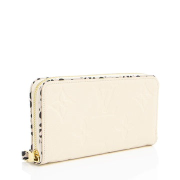 Louis Vuitton Limited Edition Giant Monogram Empreinte Wild At Heart Zippy Wallet