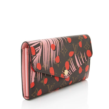 Louis Vuitton Limited Edition Monogram Canvas Jungle Dots Sarah Wallet
