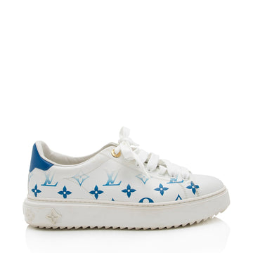 Louis Vuitton Monogram Calfskin Time Out Sneakers - Size 7.5 / 37.5 (SHF-gJzUEp)
