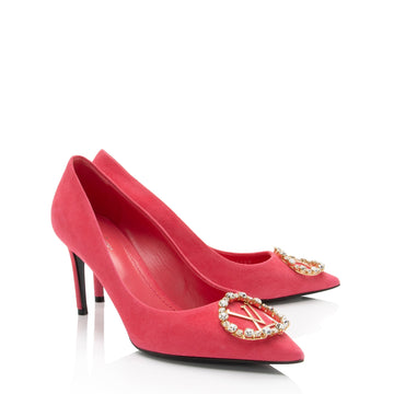 Louis Vuitton Suede Crystal Madeleine Pumps - Size 9 / 39