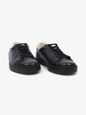 Gucci CS Ace Embossed Trainers Black Leather EU 41 UK 7