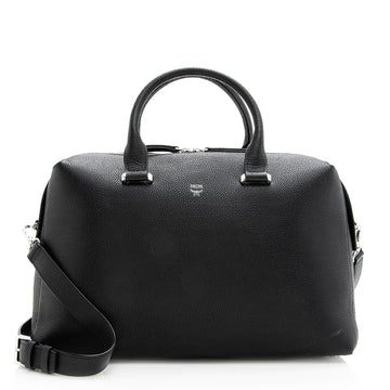 MCM Grained Calfskin Ella Large Boston Bag (SHF-19398)