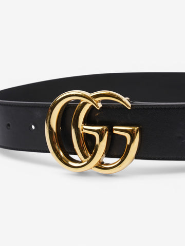Gucci CS Marmont Belt Black / Gold Leather 75cm / 30"