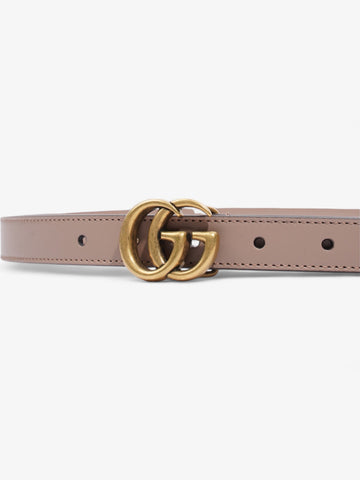 Gucci CS Marmont Belt Dusty Pink / Gold Leather 70cm 28"