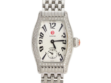 Michele Stainless Steel Diamond Petite Coquette Watch and 4 Straps