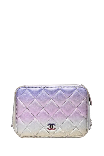 Chanel™ 2021 Iridescent Quilted Lambskin Cube Crossbody