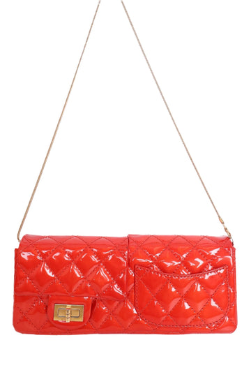 Chanel™ 2008-09 Red Patent Leather Double Sided Reissue Baguette Bag