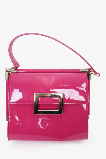 Roger Vivier Pink Patent Miss Viv Shoulder Bag