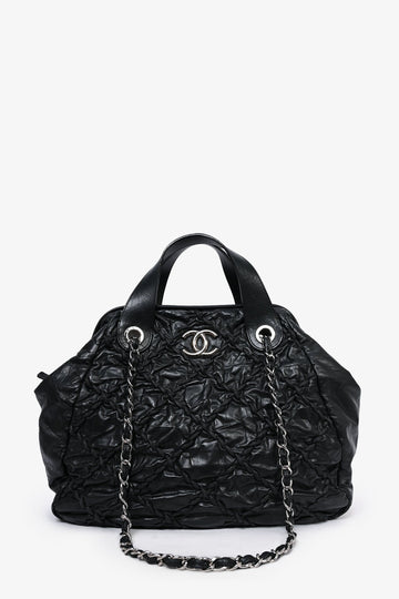 Chanel™ 2011-12 Black Leather Ultra Stitch Large Bowling Bag
