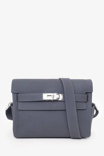 Hermes 2024 Grey Togo Leather Kelly Messenger Bag