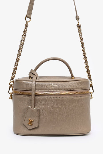 Louis Vuitton Beige Empreinte Monogram Giant Vanity PM with Chain Strap